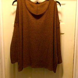 Brown cold shoulder sweater size 14-16